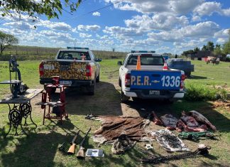 POLICIA RURAL ESCLARECE CARNEADA DE VACUNOS EN URURGUAY.